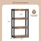 Costway 1/2 PCS 4 Tier Bookshelf Wooden Bookcase with Dual Anti-Tipping Kits Open Shelving Unit Natural/Brown